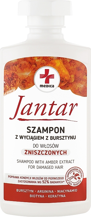 Шампунь для поврежденных волос - Farmona Jantar Medica Shampoo With Amber Extract — фото N1