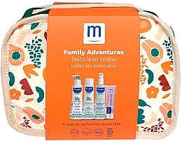 Парфумерія, косметика Набір, 5 продуктів - Mustela Family Adventures Pastel Suitcase