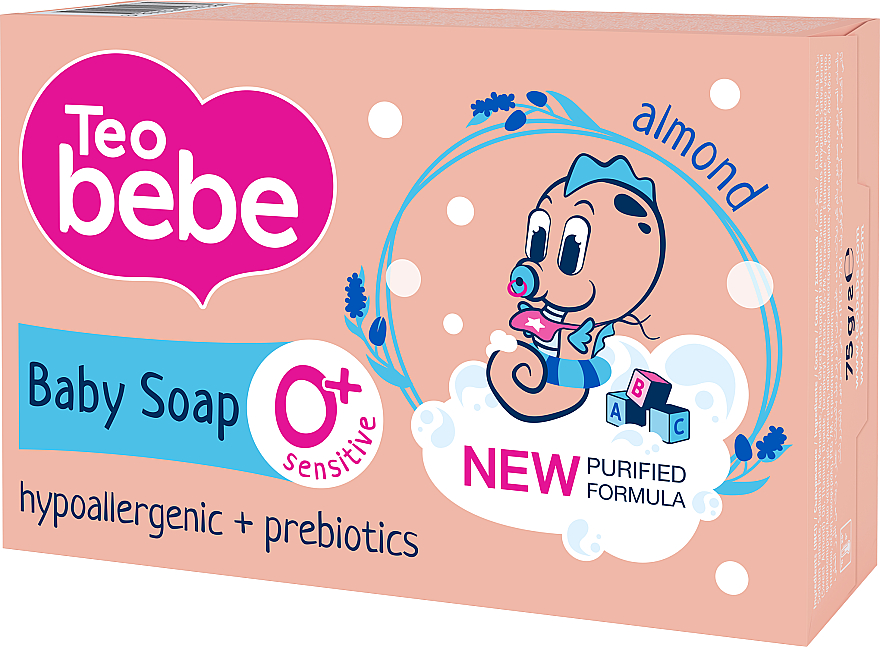 Детское твердое мыло с миндальным маслом - Teo Bebe Sensitive — фото N1