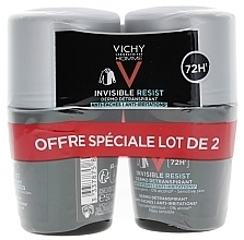Духи, Парфюмерия, косметика Набор - Vichy Homme Deo Invisible Resist 72H  (deo/roll/2x50ml)