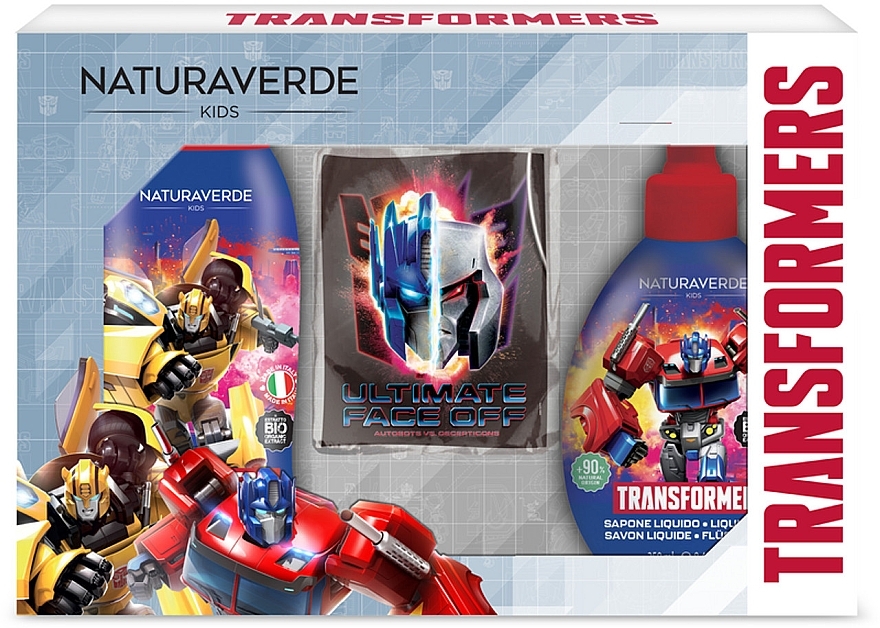 Набір - Naturaverde Kids Transformers (sh/gel/250ml + liquid/soap/250ml + bag) — фото N1