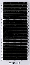 Накладные ресницы "Elite", черные, 20 линий (0,1, D, 9) - Vivienne — фото N1