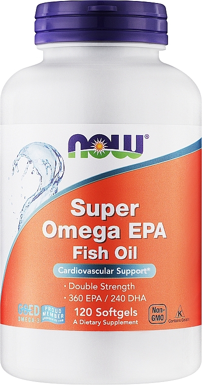 Жирные кислоты "Супер Омега ЭПК" - Now Foods Super Omega EPA Double Strength Softgels — фото N1