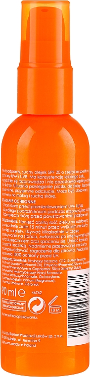 Сонцезахисна суха олія для тіла - Ziaja Sopot Sun SPF 20 — фото N2