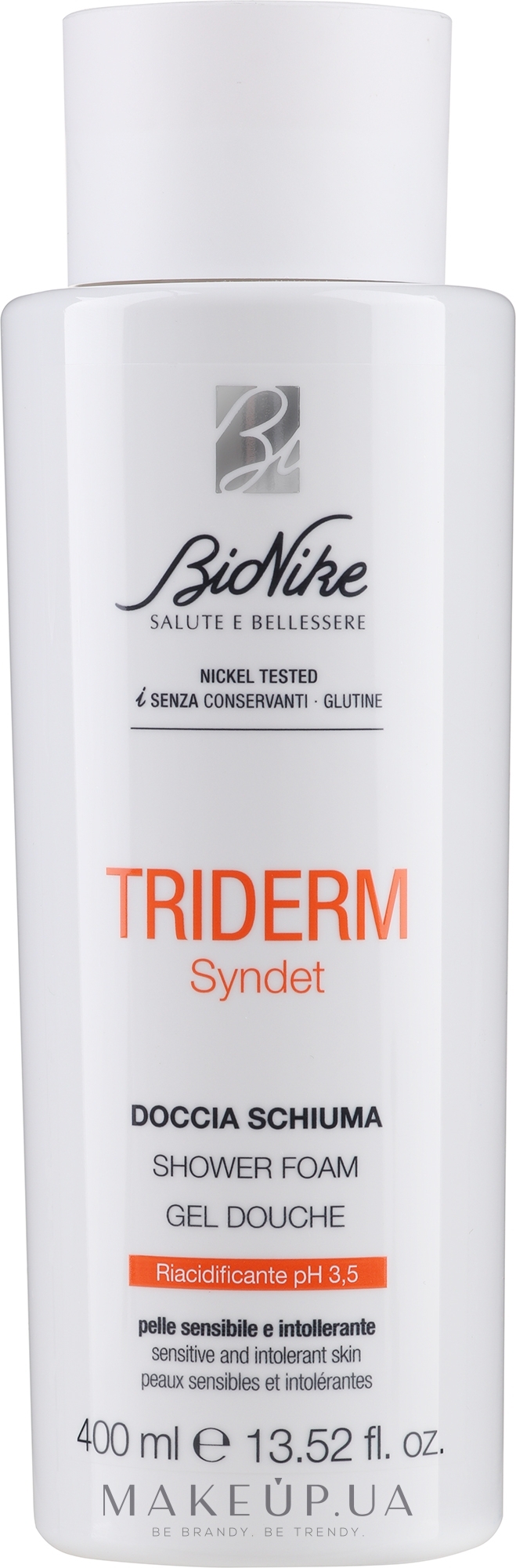 Пена для душа - BioNike Triderm Reacidifying Shower Foam pH 3.5  — фото 400ml