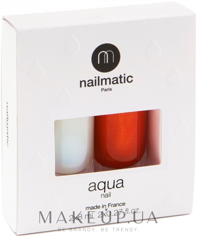 Nailmatic Aqua Polish + Base Set (base/8ml + n/pol/8ml) - Набір для нігтів — фото Capucine