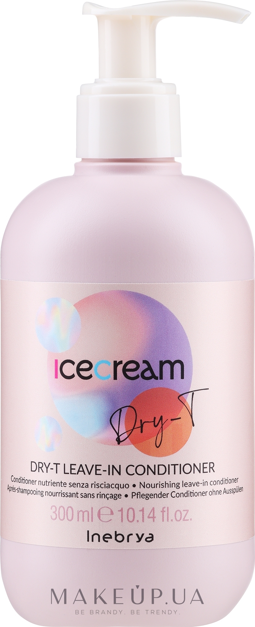 Питательный несмываемый кондиционер для волос - Inebrya Ice Cream Dry-T Leave-In Conditioner  — фото 300ml