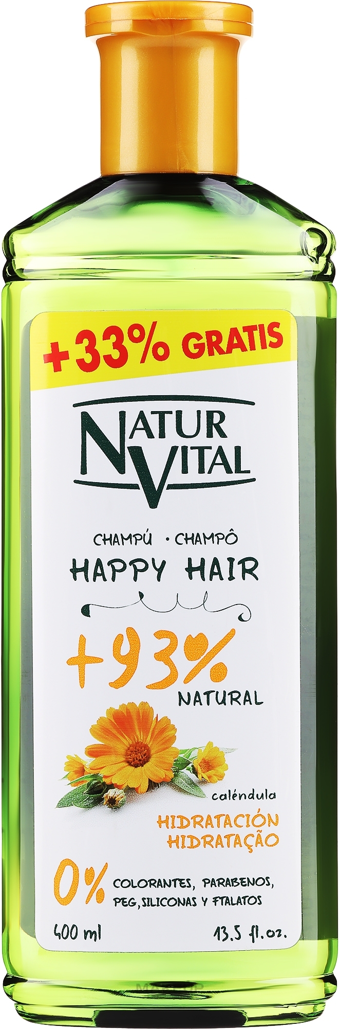 Увлажняющий шампунь для волос - Natur Vital Happy Hair Moisturising Shampoo — фото 500ml