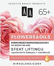 Денний і нічний крем з ліфтинг-ефектом 65+ - AA Flowers & Oils Night And Day Lifting Effect Cream — фото N2