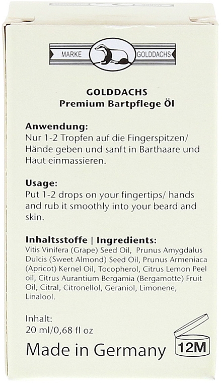 Масло для бороды "Цитрус" - Golddachs Beard Oil Citrus — фото N2