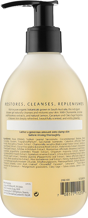 Відновлювальний гель для душу з екстрактом лимона - Jurlique Restoring Shower Gel Lemon, Geranium And Clary Sage — фото N2