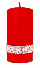 Духи, Парфюмерия, косметика Декоративная свеча 7x14 см, красная - Artman Crystal Pearl