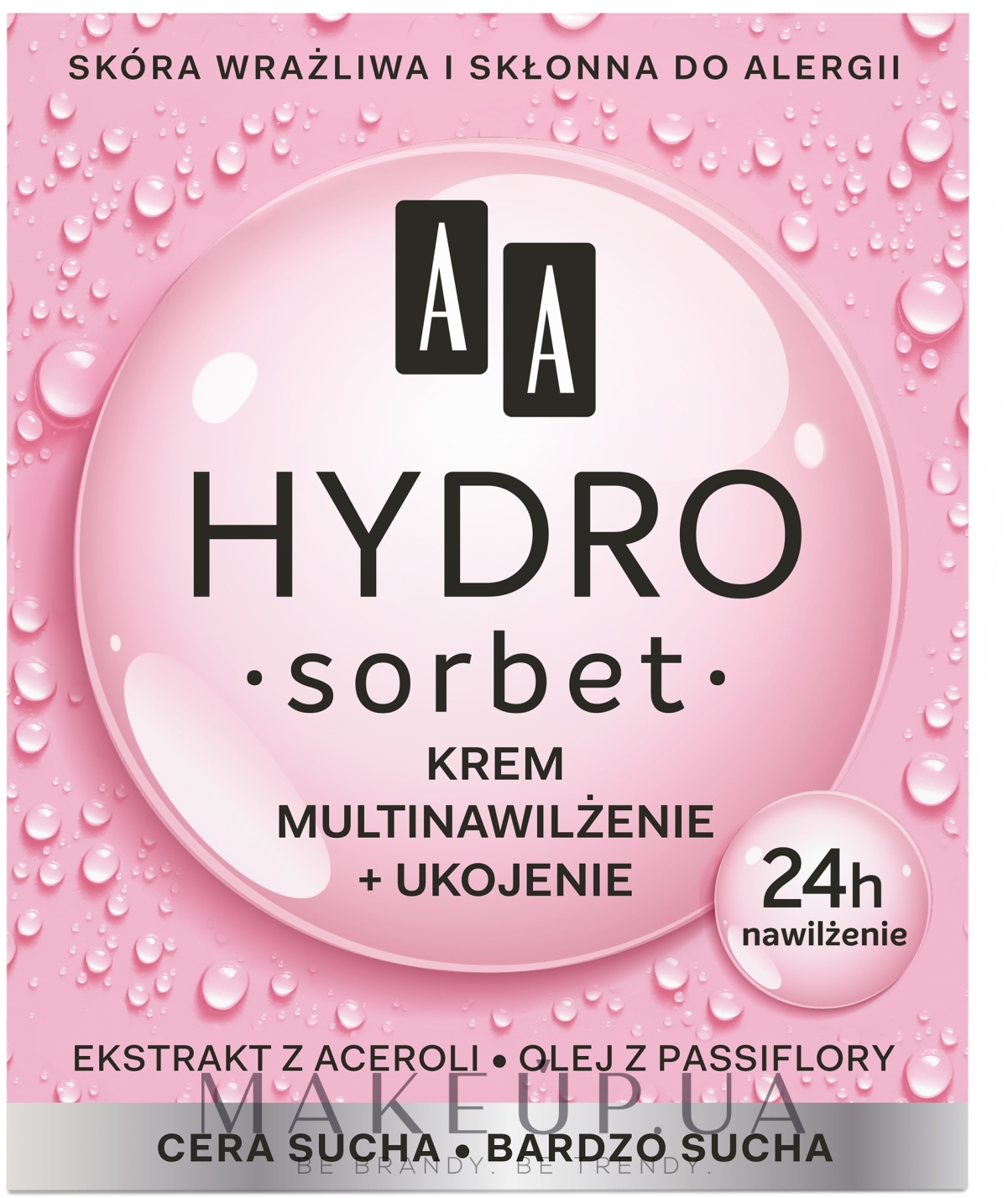 Живильний мультизволожувальний крем для обличчя - AA Cosmetics Hydro Sorbet Moisturising & Nutrition Cream — фото 50ml