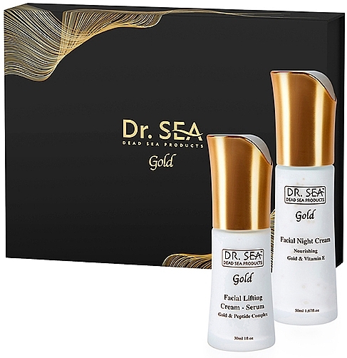 Набор - Dr.Sea Gift Gold Box Intensive Nourishment (cr/50ml + ser/30ml) — фото N1