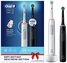 Електрична зубна щітка, чорна + біла - Oral-B Pro 3 3900 — фото N1