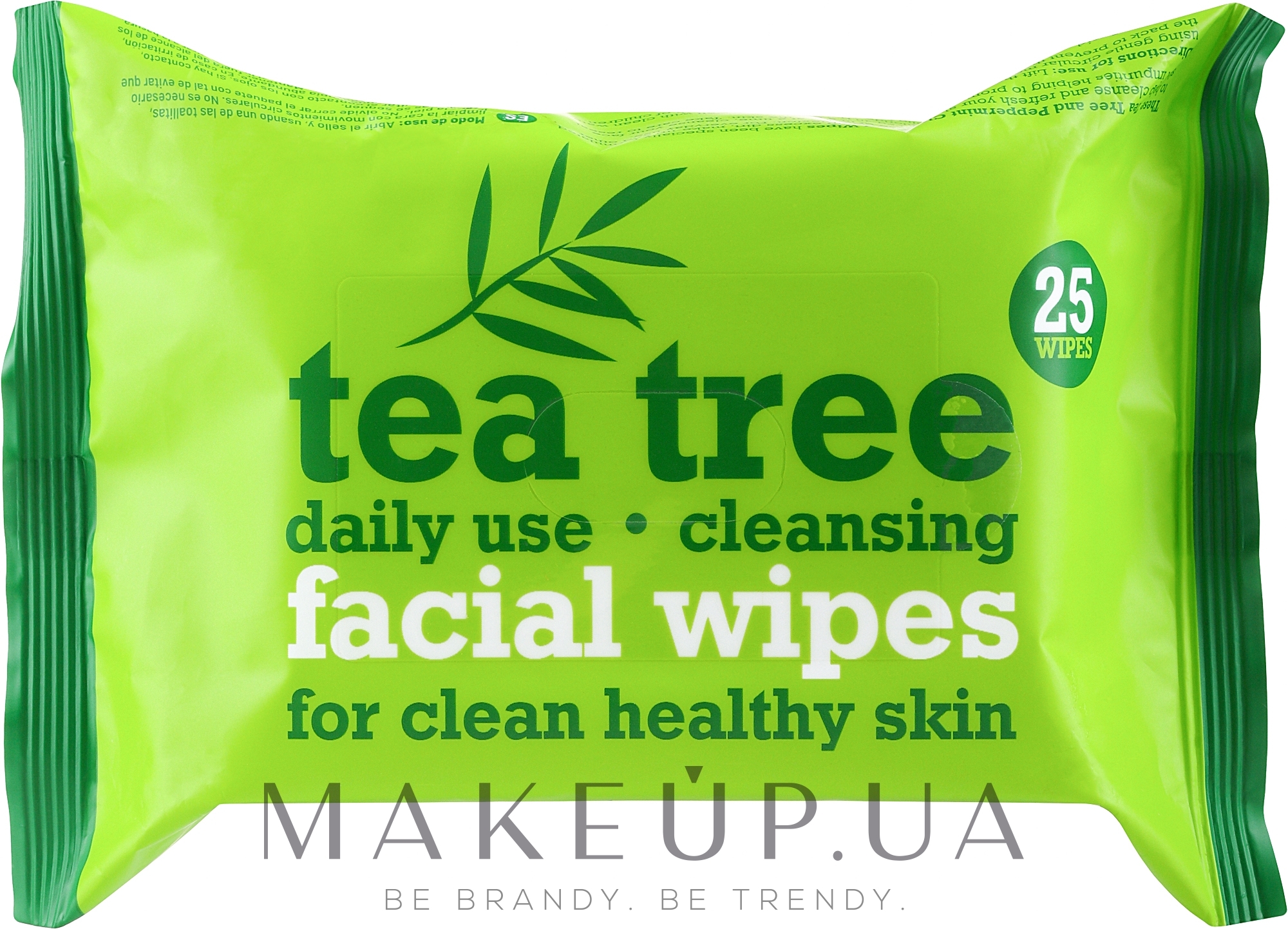 Очищувальні серветки для обличчя 25 шт - Xpel Marketing Ltd Tea Tree Facial Wipes For Clean Healthy Skin — фото 25шт
