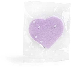 Духи, Парфюмерия, косметика Спонж для макияжа "Сердце", лиловый - IDC Institute Makeup Sponge Heart 