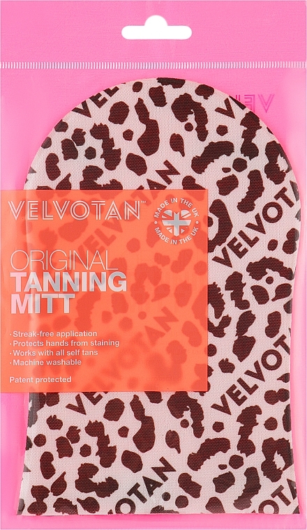 Аплікатор-рукавиця для автозасмаги, леопард 2 - Velvotan The Original Tanning Mitt — фото N2