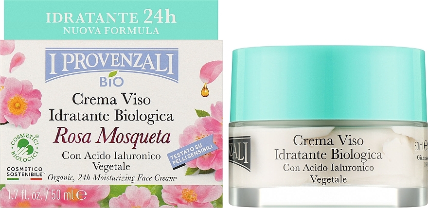 Крем для обличчя - I Provenzali Rosa Mosqueta Organic 24H Face Cream — фото N2