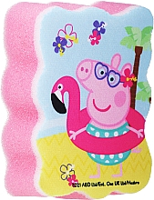 Мочалка банная детская "Свинка Пеппа", Пеппа на пляже, розовая - Suavipiel — фото N1
