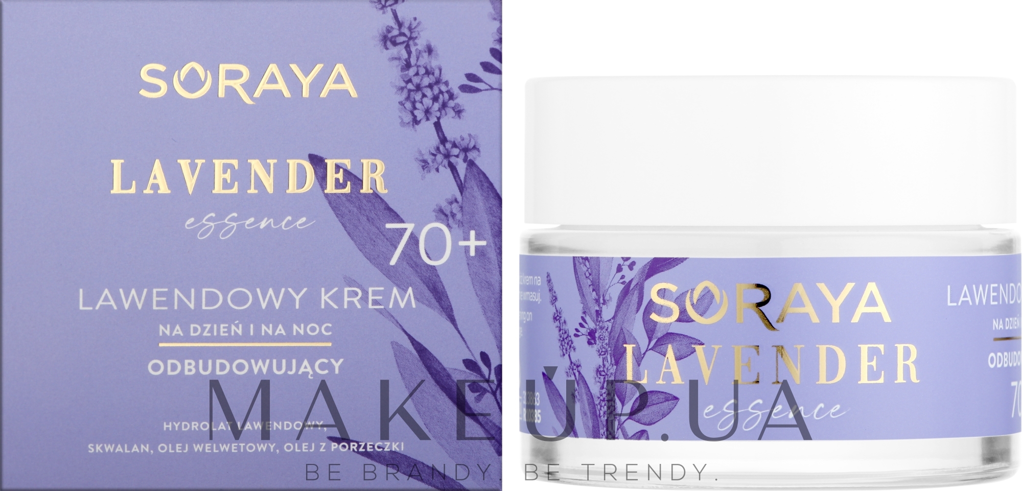Восстанавливающий крем для лица с лавандой 70+ - Soraya Lavender Essence — фото 50ml
