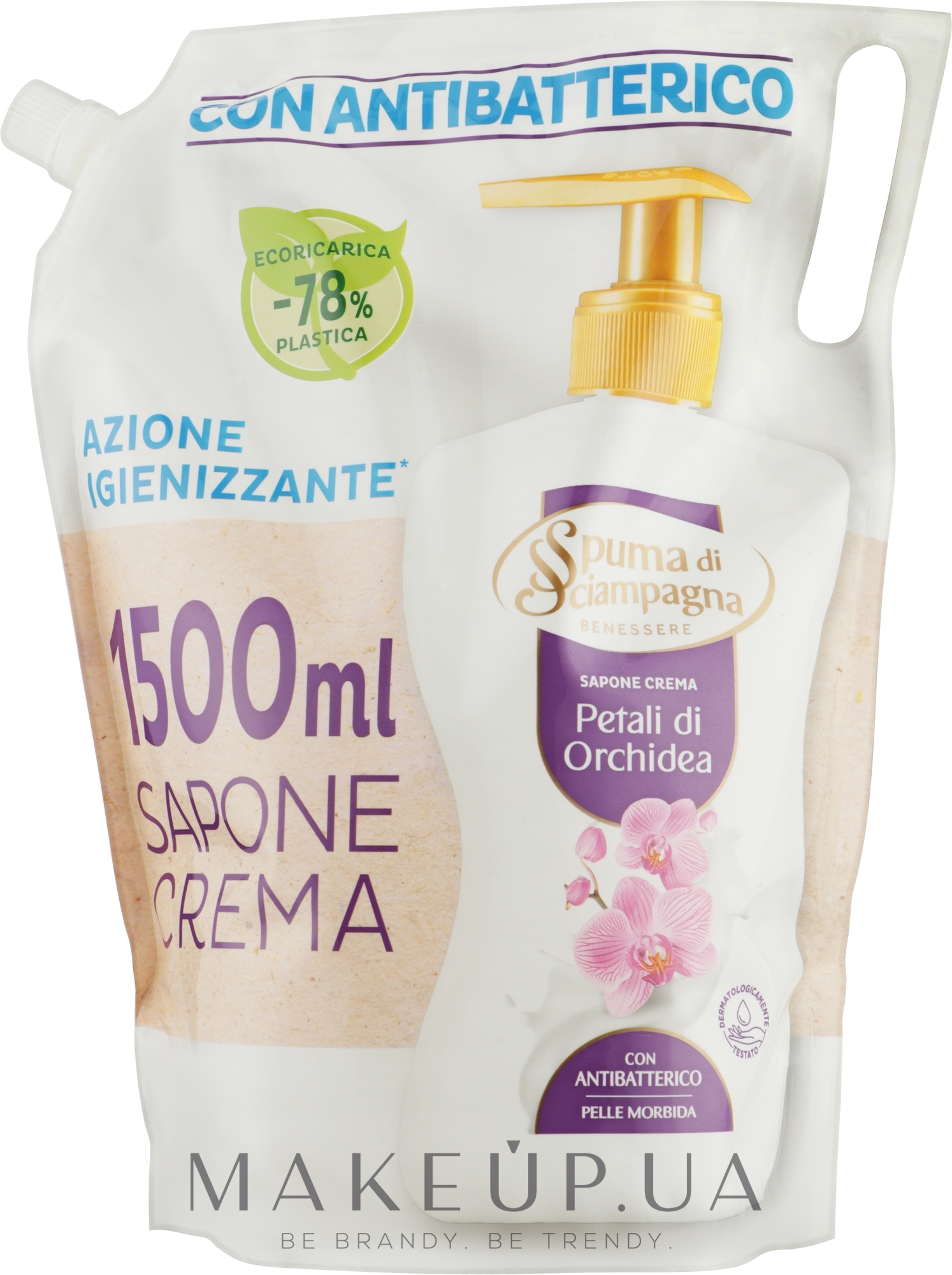 Антибактериальное жидкое мыло для рук и лица - Spuma di Sciampagna Antibacterial Liquid Soap Amethyst & Orchid Refill — фото 1500ml