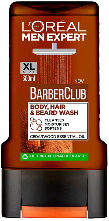 Очищающее средство для тела, волос и бороды - L'Oreal Paris Men Expert Barber Club Body, Hair & Beard Wash — фото N1