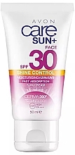 Парфумерія, косметика Сонцезахисний матуючий крем для обличчя SPF30 - Avon Care Sun+ Shine Control Face Cream SPF30