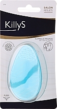 Щіточка масажна для чищення обличчя, блакитна - Killys — фото N1