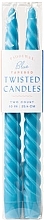 Парфумерія, косметика Кручена свічка, 25,4 см - Paddywax Tapered Twisted Candles Blue