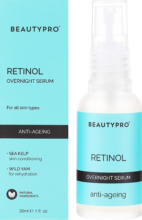 Нічна сироватка для обличчя з ретинолом - BeautyPro Overnight Serum Ocean Retinol 1% — фото N2