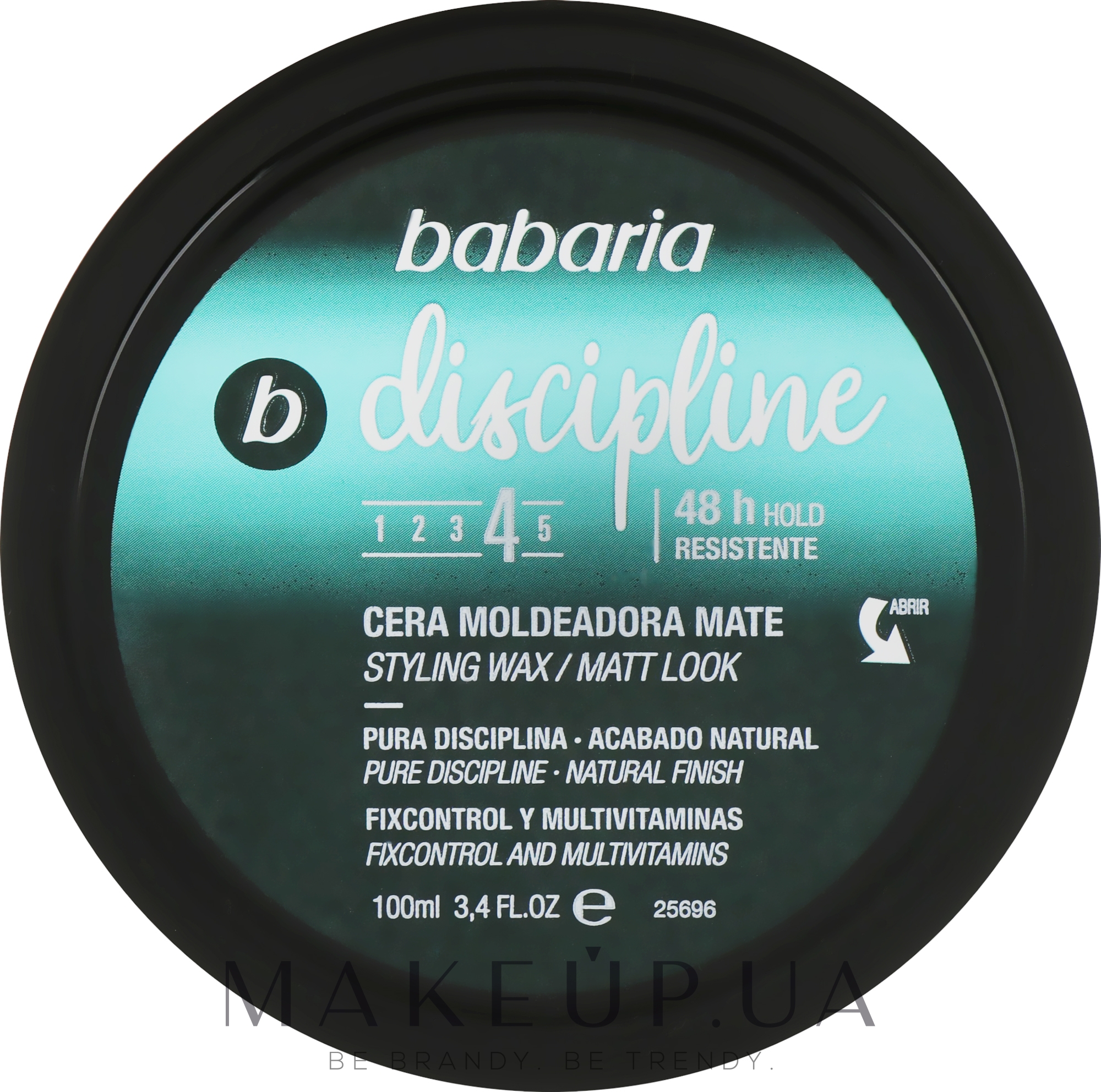 Віск для волосся, матовий ефект - Babaria Discipline Cera Moldeadora Mate — фото 200ml