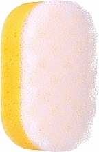 Парфумерія, косметика Губка для тіла масажна "Owal Relax", жовто-біла - Sanel Owal Relax