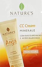 Парфумерія, косметика Крем для корекції тону обличчя - Nature's Arga CC Light Color Cream SPF 15 (пробник)