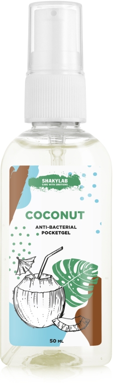 Антибактеріальний гель для рук "Сoconut" - SHAKYLAB Anti-Bacterial Pocket Gel — фото N3