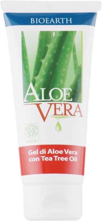 Гель для обличчя з алое вера - Bioearth Aloe Vera gel with Organic Tea Tree — фото N2