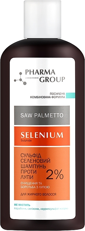 Сульфид селеновый шампунь против перхоти для жирных волос - Pharma Group Saw Palmetto Shampoo