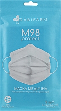 Медицинская маска 3-слойная, стерильная, белая - Abifarm M98 — фото N11