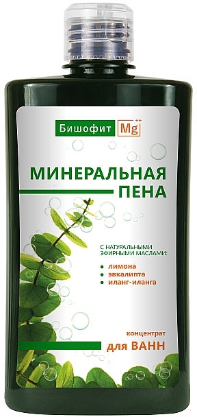 Мінеральна піна для ванн з олією евкаліпта та іланг-іланга - Бишофит Mg++ — фото N3