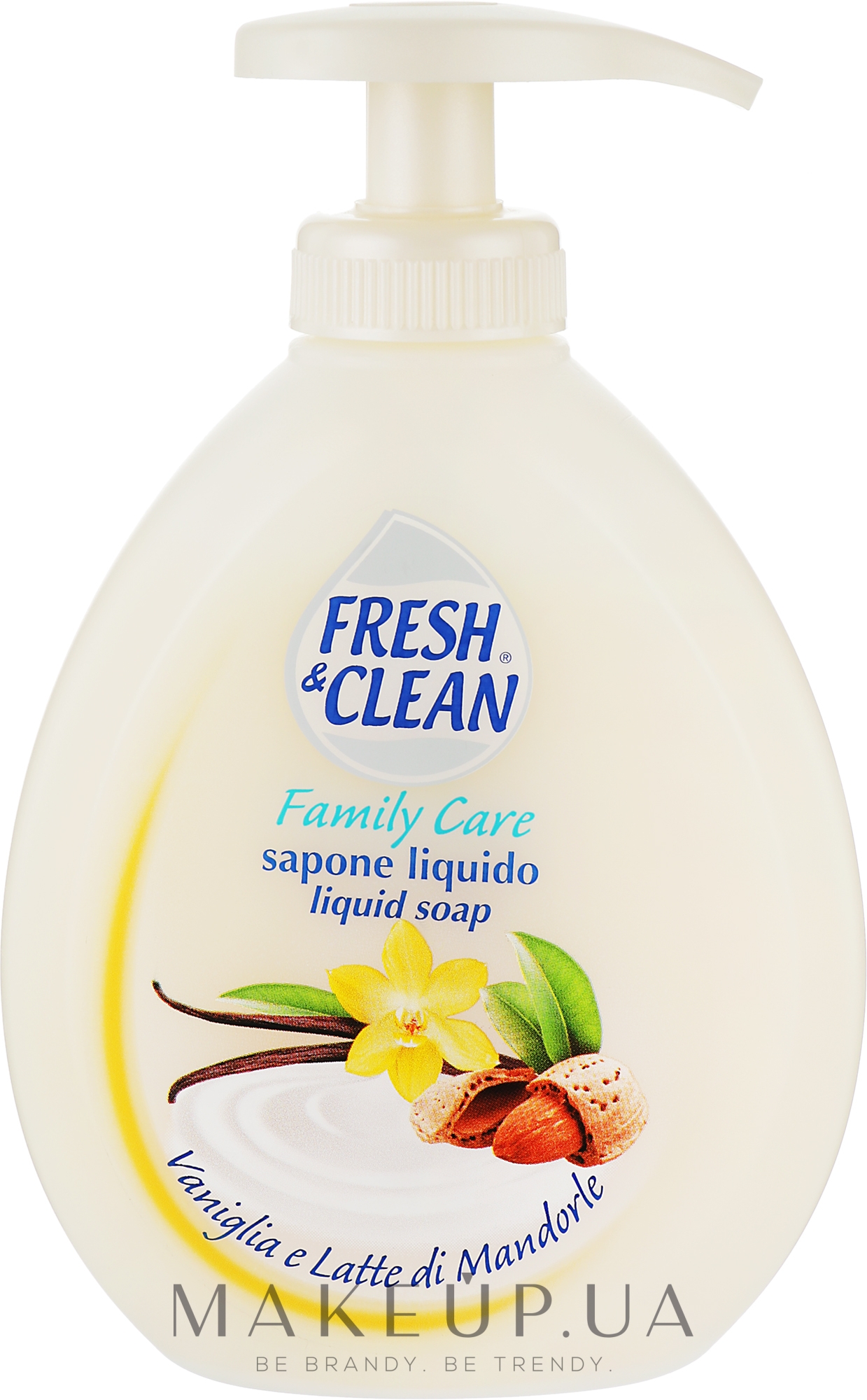 Мило для рук "Ваніль і мигдальне молоко" - Fresh&Clean Liquid Soap — фото 300ml