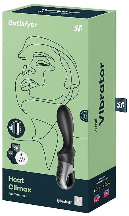 Вібратор із підігрівом, чорний - Satisfyer Heat Climax Connect App — фото N3