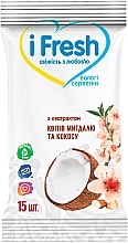 Парфумерія, косметика Вологі серветки з екстрактом квітів мигдалю і кокоса - IFresh