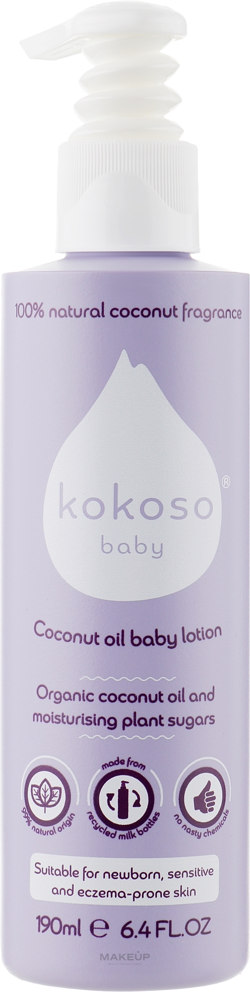 УЦЕНКА Детский увлажняющий лосьон с нежным ароматом - Kokoso Baby Skincare Natural Coconut Fragrance * — фото 190ml