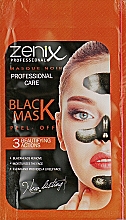Плёночная маска-пилинг с активированным углём - Zenix Peel Off Mask Black  — фото N1