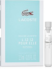 Духи, Парфюмерия, косметика Lacoste Eau De L.12.12 Pour Elle Natural - Туалетная вода (пробник)