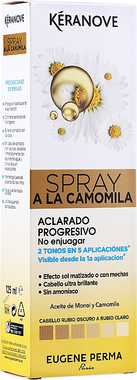 Осветляющий спрей для волос с экстрактом ромашки - Eugene Perma Keranove Spray A La Camomila — фото N2
