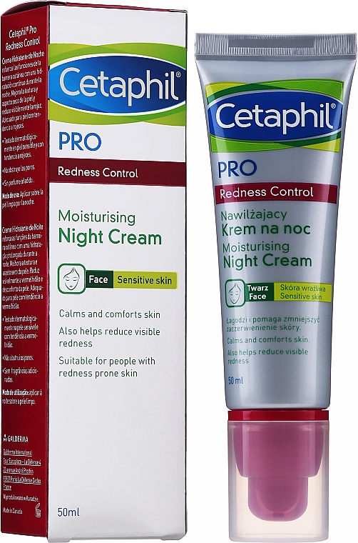 Зволожувальний нічний крем для обличчя - Cetaphil Pro Redness Control Moisturizer Night Cream — фото N2