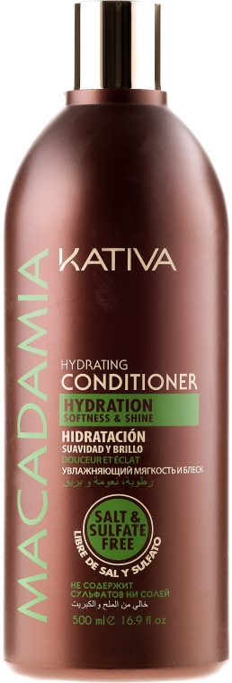 Зволожувальний кондиціонер для нормального та пошкодженого волосся - Kativa Macadamia Hydrating Conditioner — фото N3