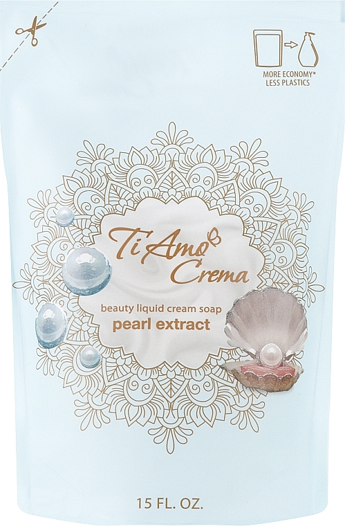 Жидкое мыло с экстрактом жемчужин - Мыловаренные традиции Ti Amo Crema  — фото N1