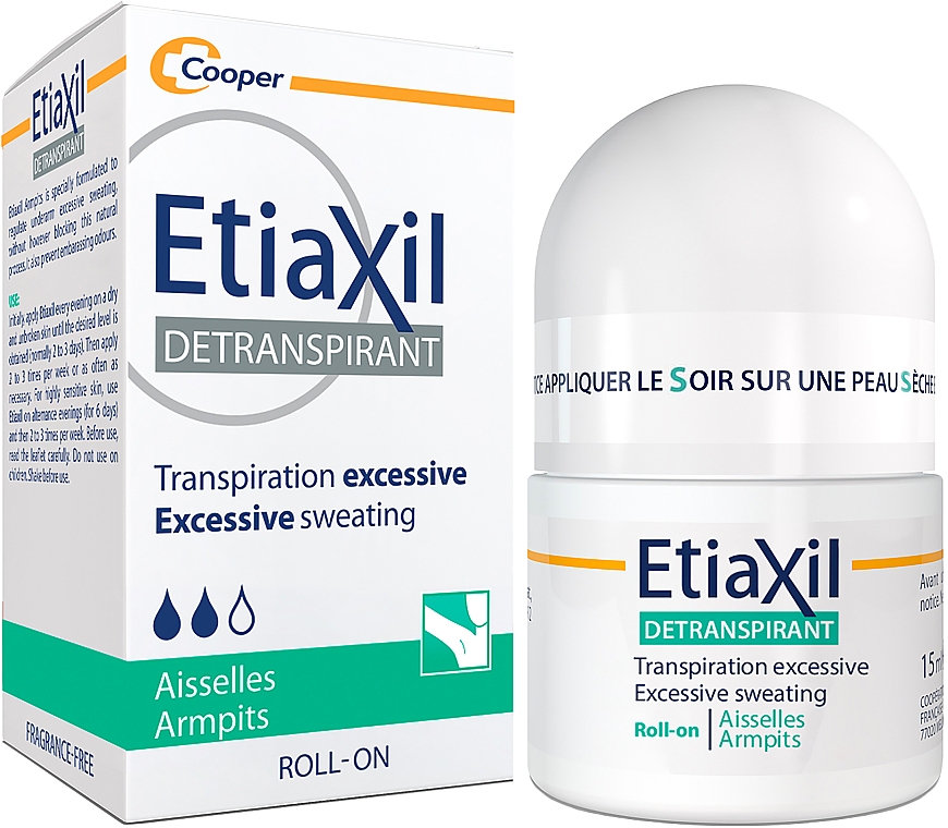 Антиперспирант длительного действия для чувствительной кожи - Etiaxil Antiperspirant Treatment Sensitive Skin Armpits Roll-On